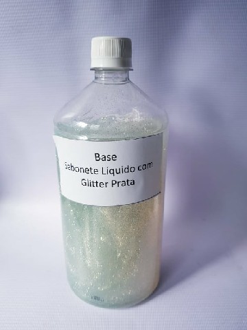 BAS0009 - BASE SABONETE LIQUIDO VEGANO  GLITTER PRATA 1L