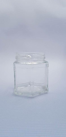 PTA0021 - POTE VIDRO 0150ML GARRA 63MM SEXTAVADO 814-ST